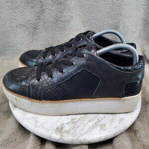 M4D3 Shoes Womens Size 9 Black Leather Low Top Sneakers *Read*